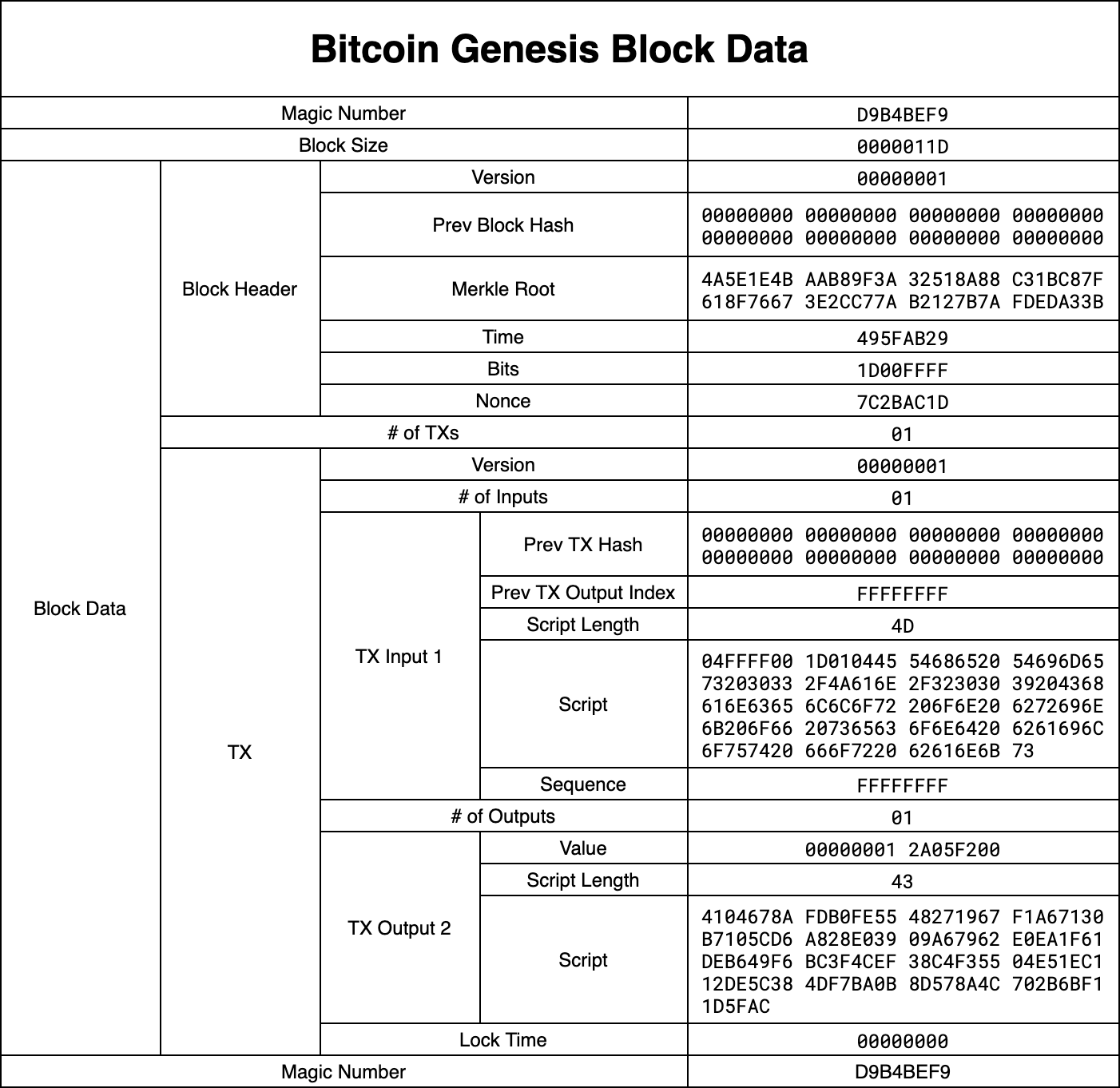 비트코인 최초 블럭
