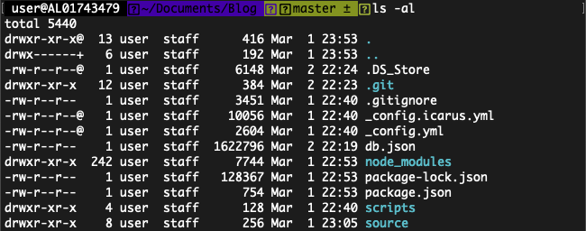 폰트 문제 때문에 agnoster 테마가 잘 적용되지 않은 터미널